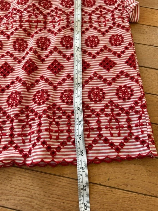 Zara Striped Eyelet Boxy Style Top - Picture 15 of 15